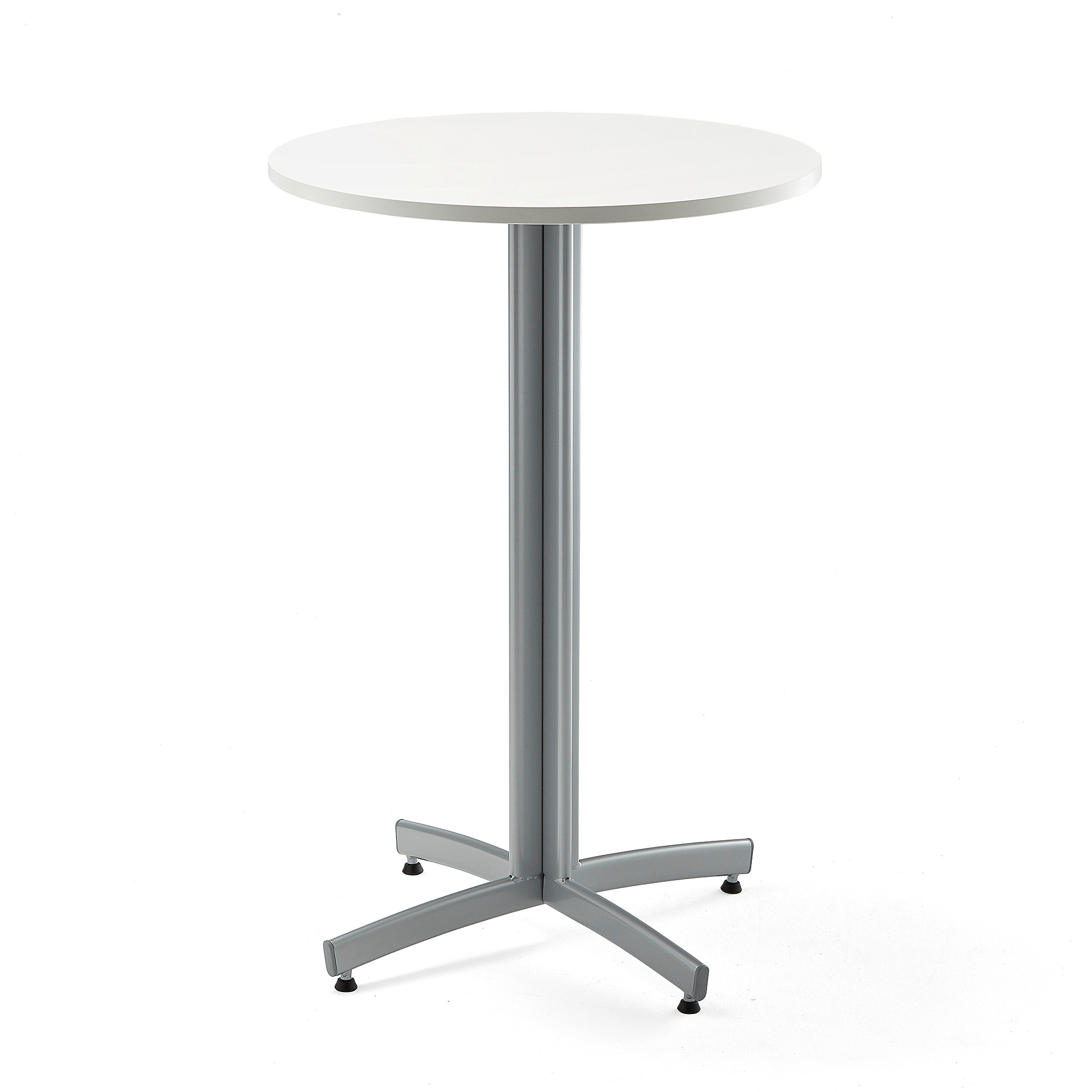 E-shop Barový stôl SANNA, Ø700x1050 mm, strieborná/biela