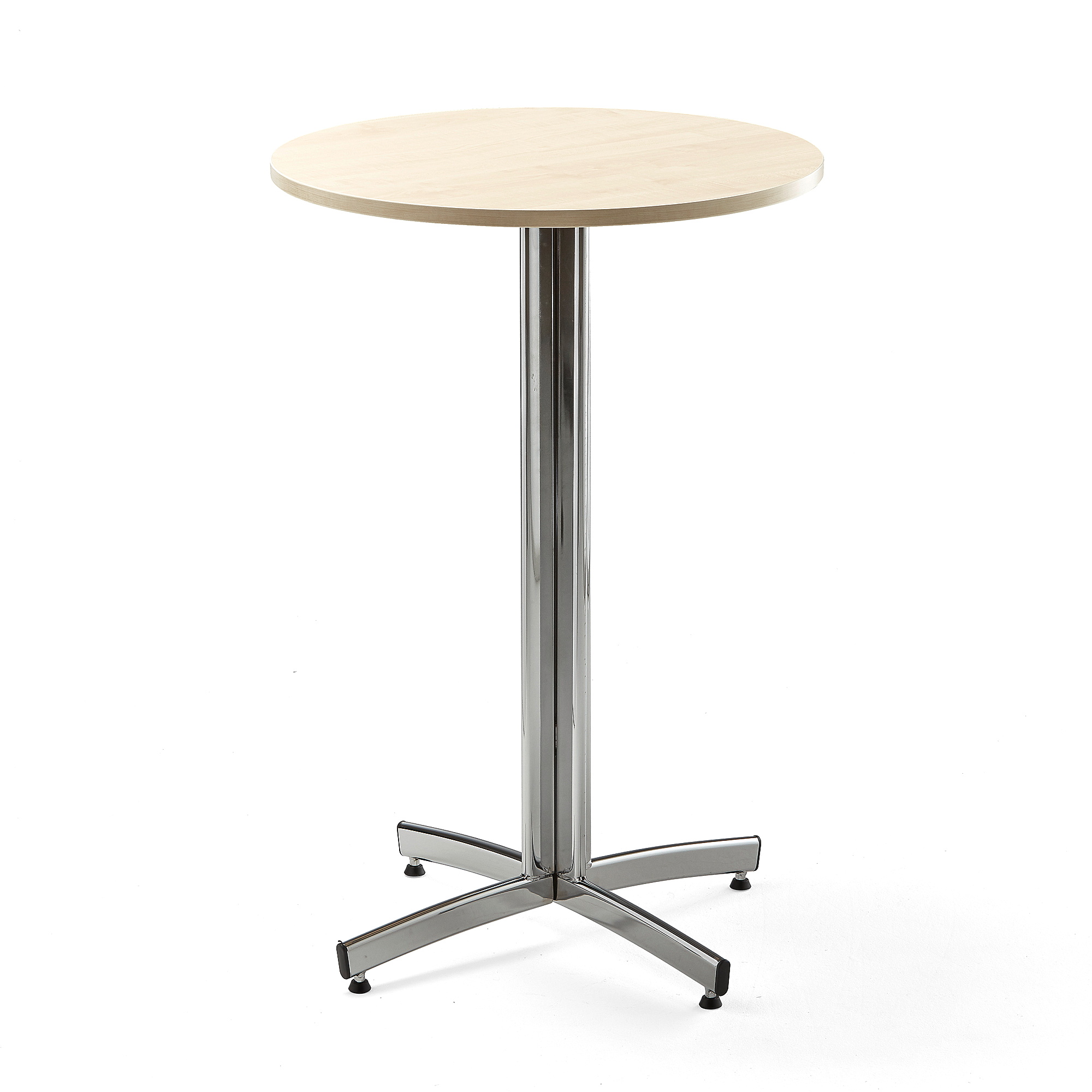 E-shop Barový stôl SANNA, Ø700x1050 mm, chróm/breza