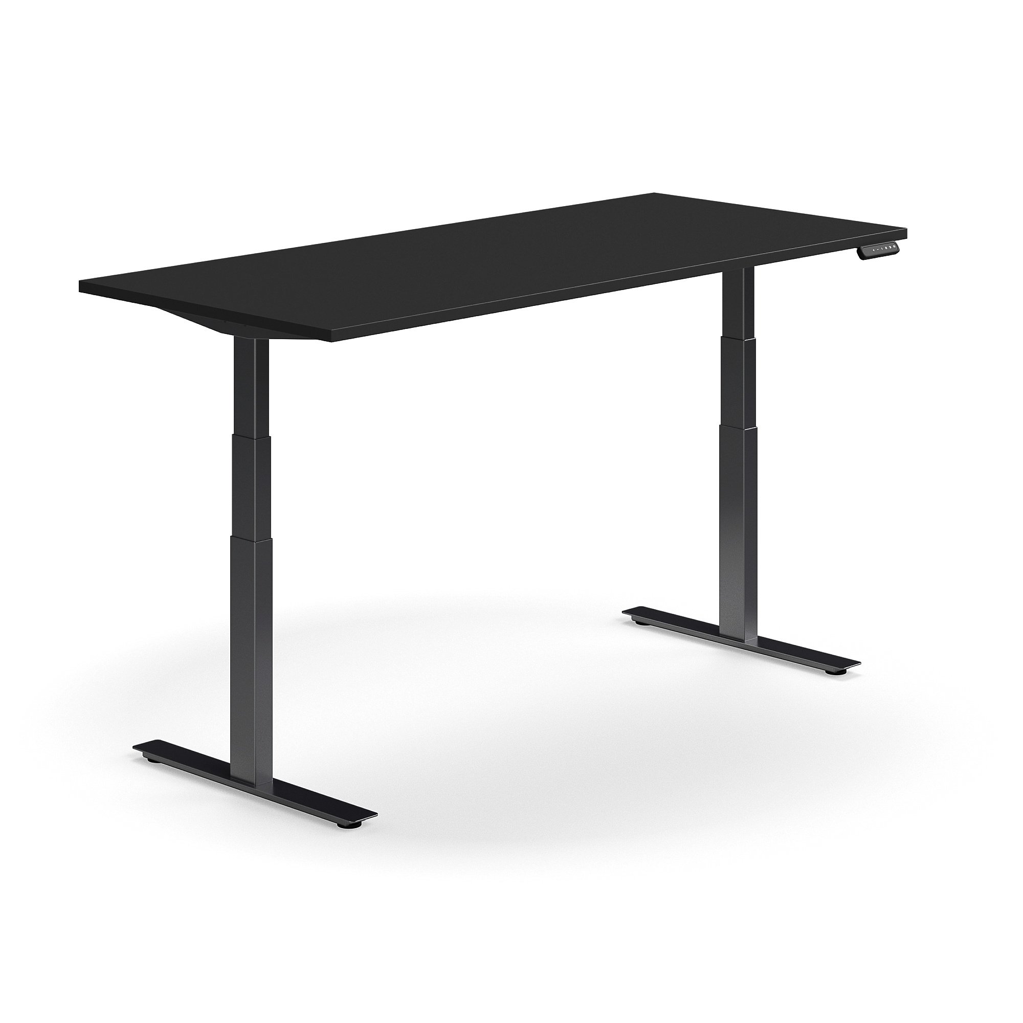 E-shop Výškovo nastaviteľný stôl QBUS, rovný, 1800x800 mm, čierny rám, čierna