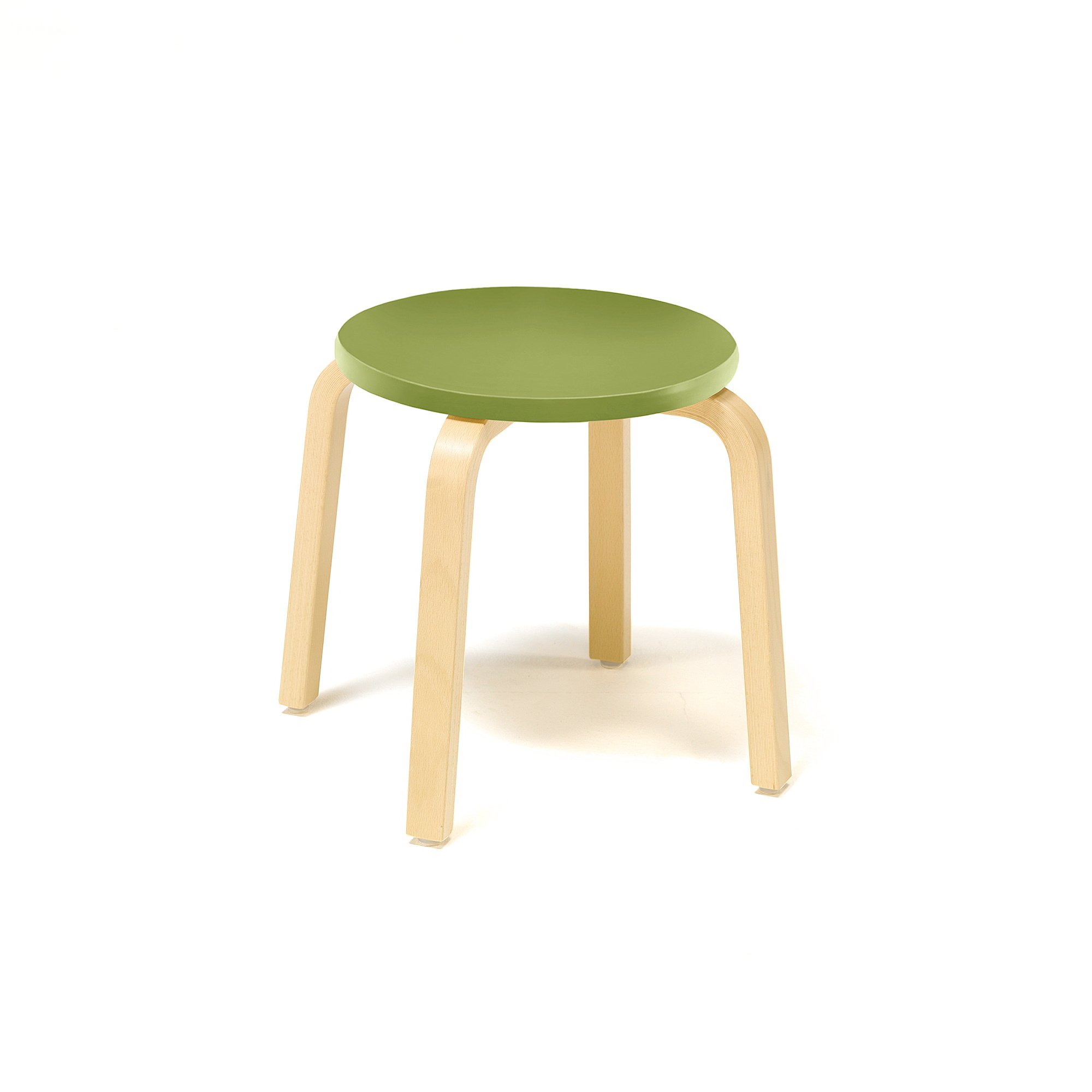 E-shop Drevená stolička NEMO, V 350 mm, breza, zelená