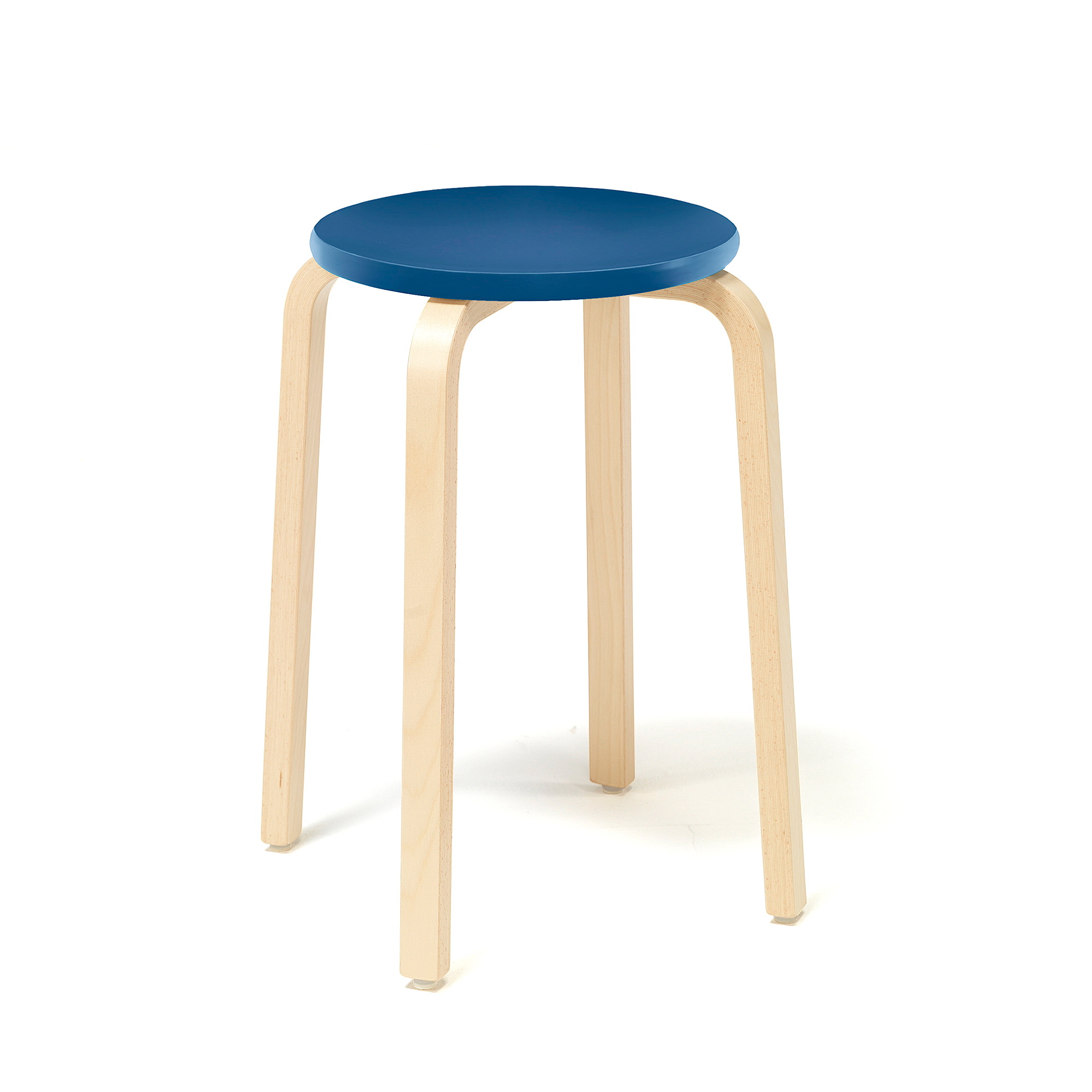 E-shop Drevená stolička NEMO, V 530 mm, breza, modrá