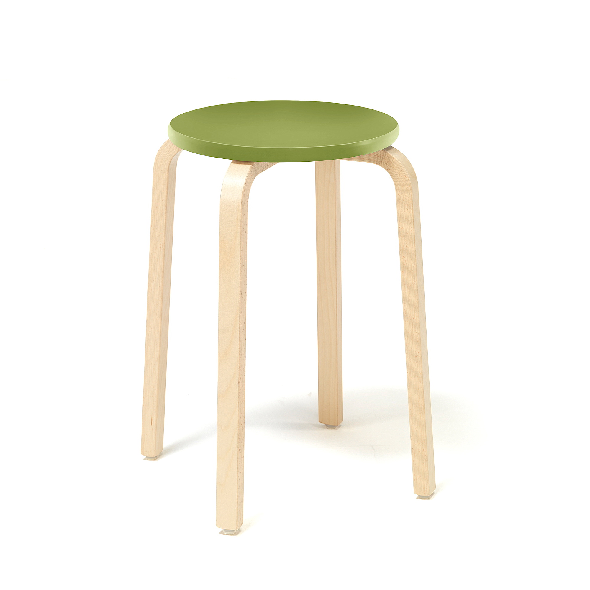 E-shop Drevená stolička NEMO, V 530 mm, breza, zelená
