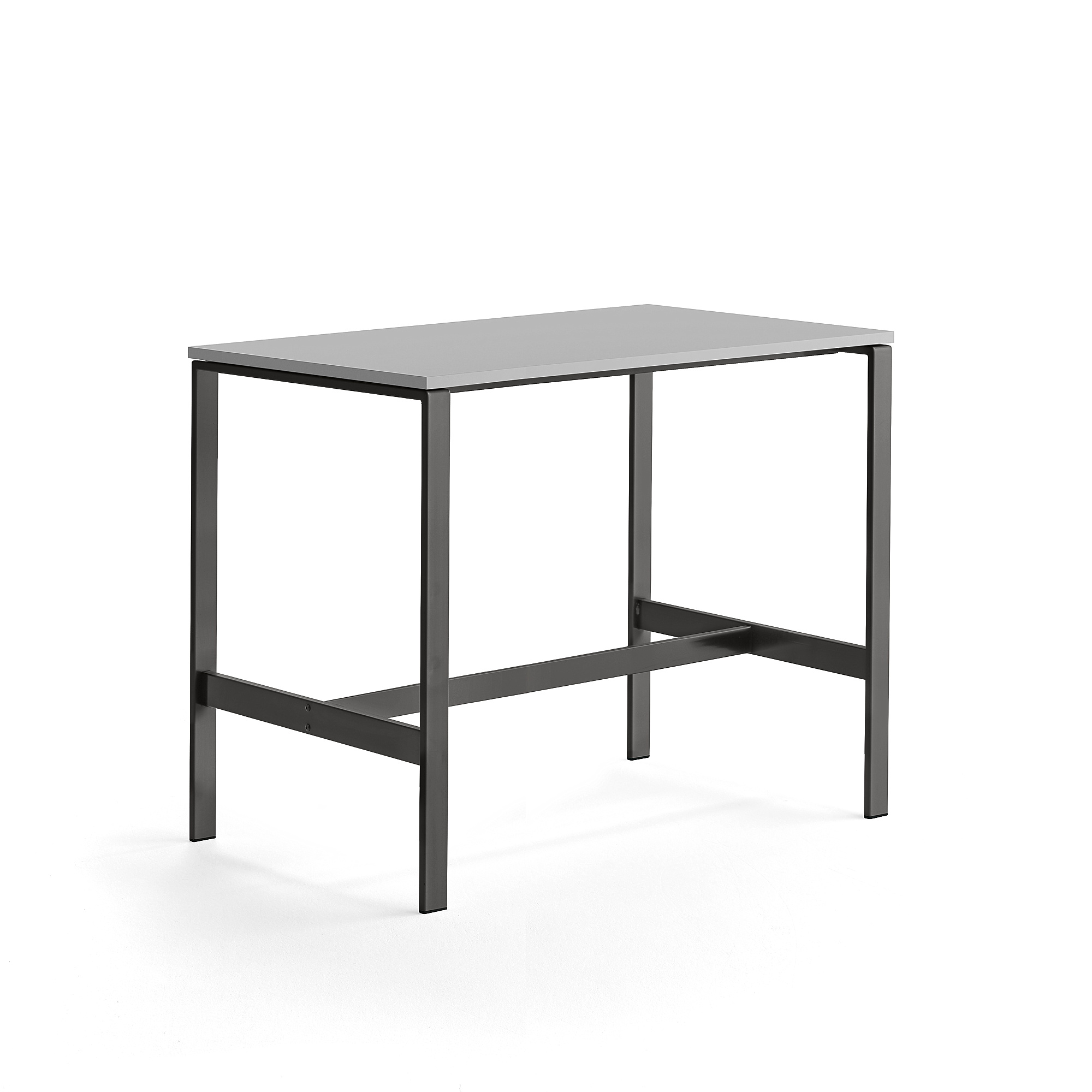 Stůl VARIOUS, 1400x800 mm, výška 1050 mm, černé nohy, světle šedá