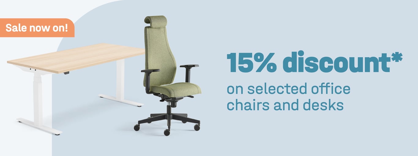 15% discount on selected office chairs and desks