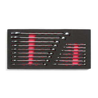 Combination wrench set 16-piece
