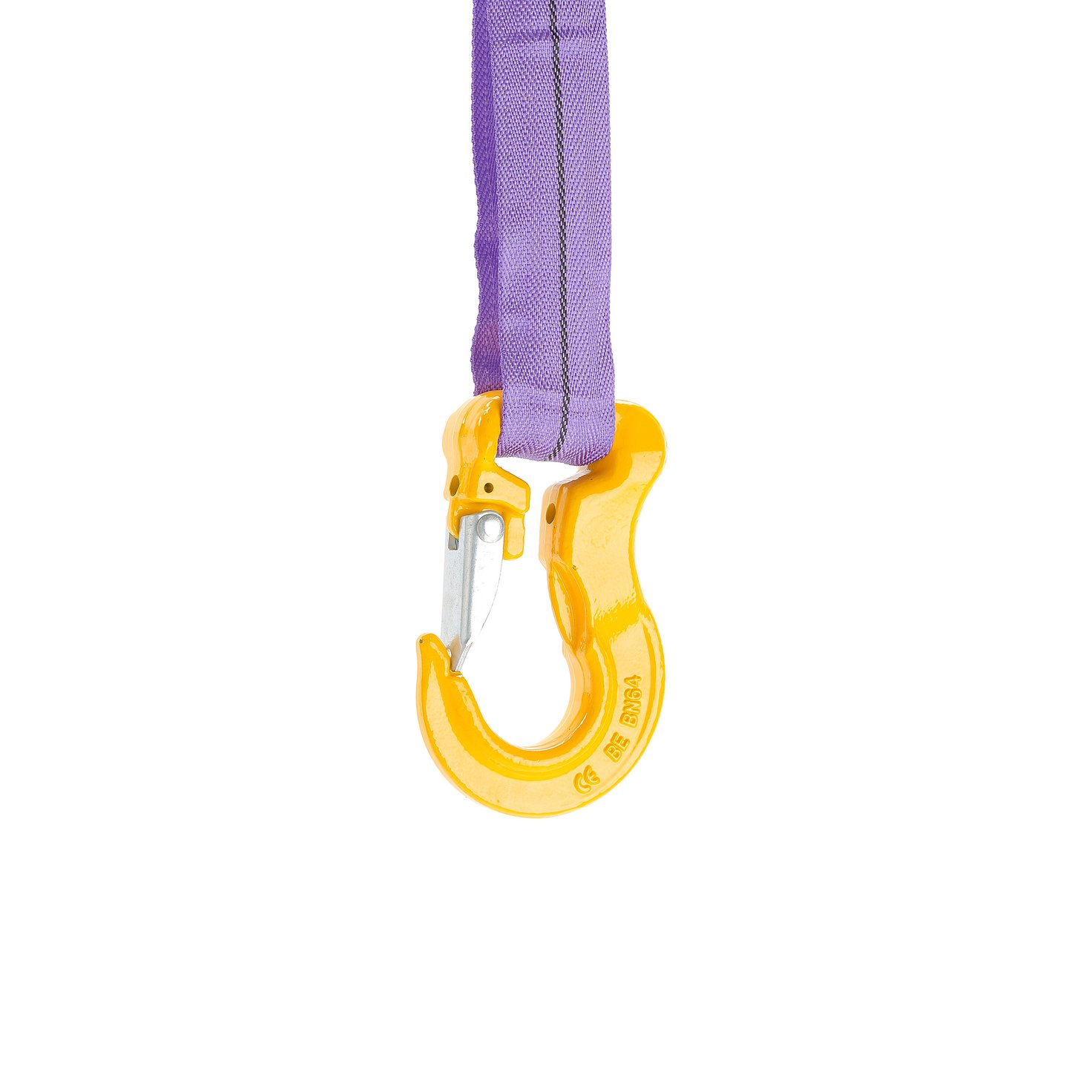 Round sling hook, 3000 kg load, yellow AJ Products