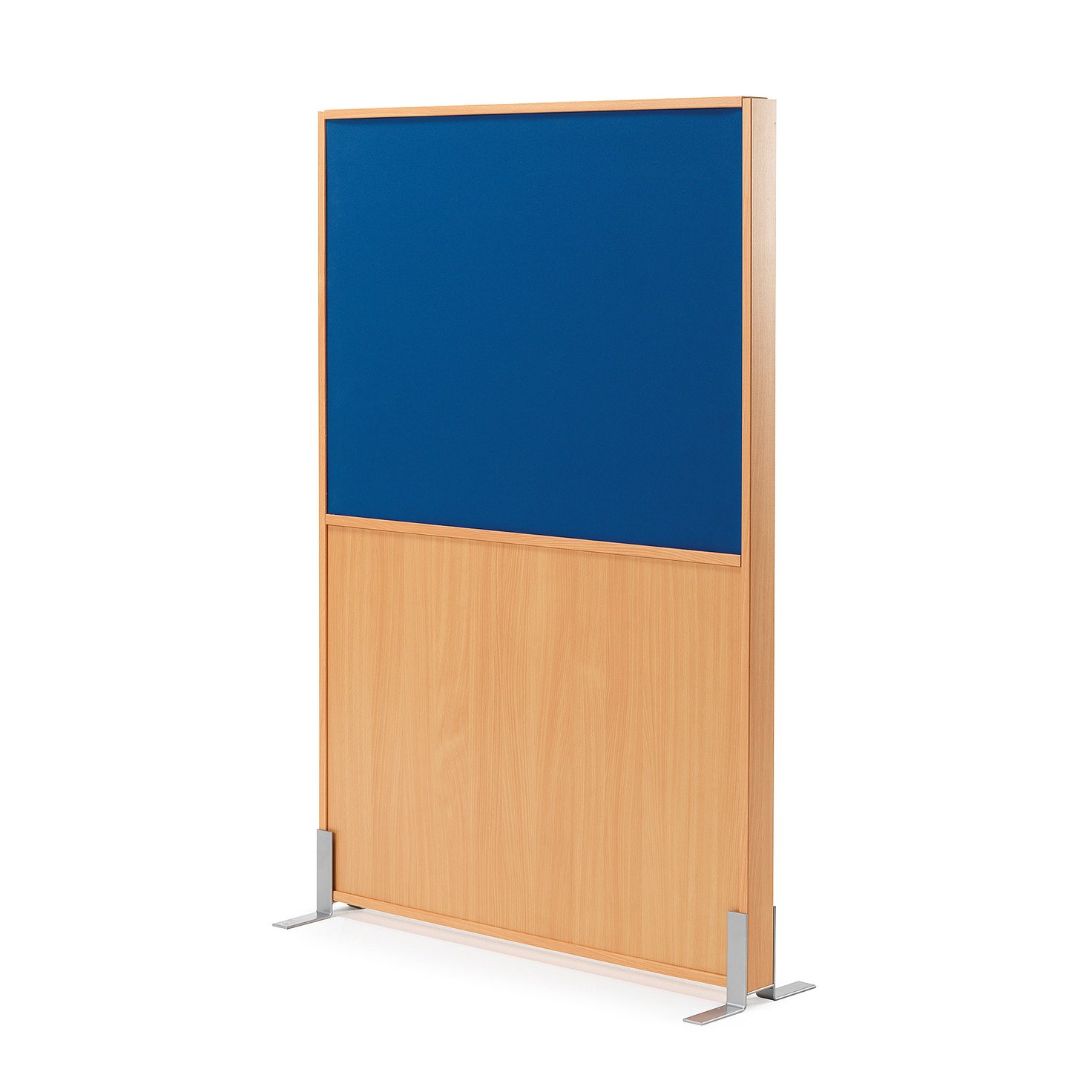 Skärmvägg DUO, B 1000 x H 1500 mm, bok/blå, bok | AJ Produkter