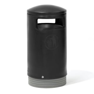 Avfallsbeholder TAYLOR, Ø500 H1015 mm, 94 l, svart