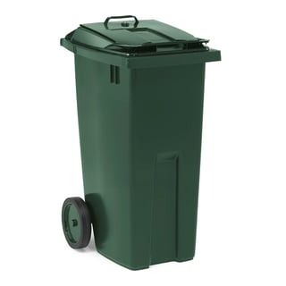 Kosz na odpady EDWARD, 1075x545x690 mm, 190 L, zielony