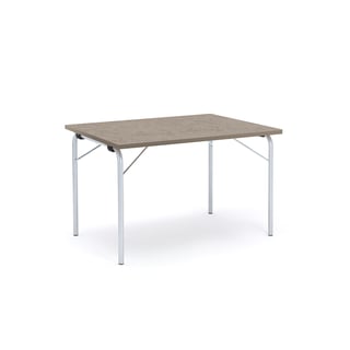 Skladací stôl NICKE, 1200x800x720 mm, linoleum - svetlošedá, galvanizovaný