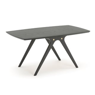 Break out table SWING, 1100x600x520 mm, black stained oak