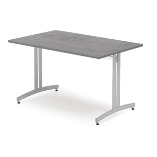 Kantinebord, 1200x700 mm, mørkegrå linoleum, grå