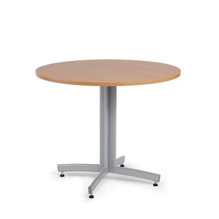 Okrugli stol za kantinu, Ø 900x720 mm, bukva, alu