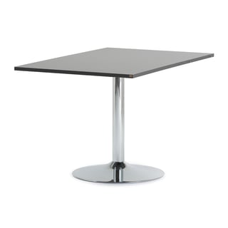 Tillægsplade konferencebord FLEXUS, 1200x800 mm, grå laminat, krom