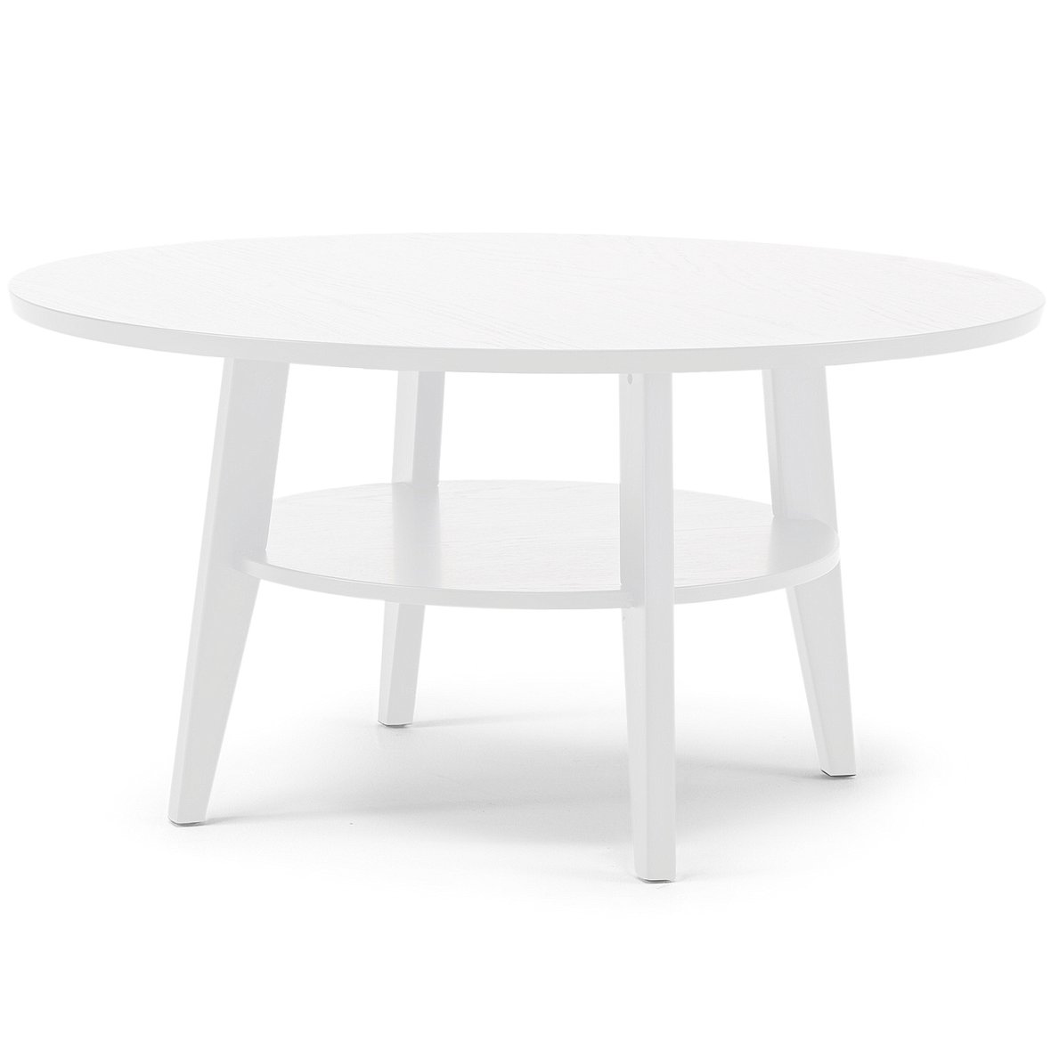 Oak coffee table HOLLY, Ø 1000x500 mm, white lacquered AJ Products