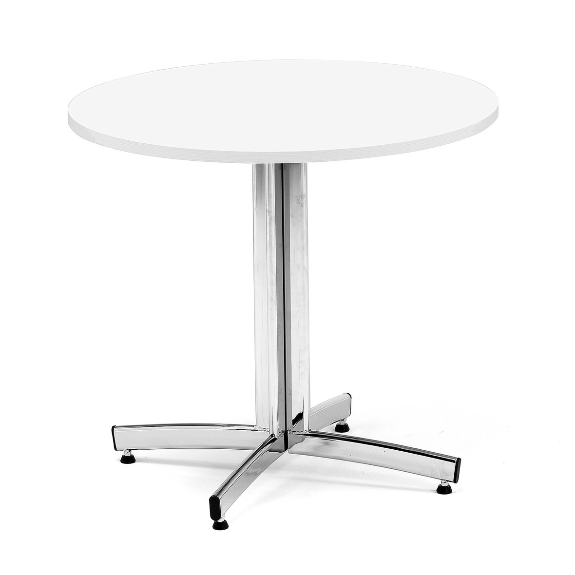 Round canteen table SANNA, Ø 900x720 mm, white, chrome AJ Products