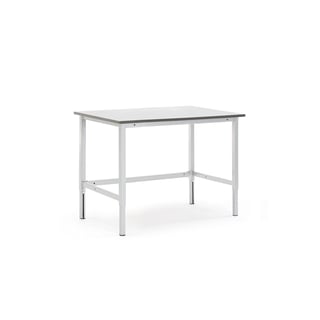 Ručno podesivi radni stol, nosivost 400 kg, 1200x800 mm, sivi