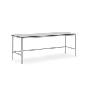 Height adjustable workbench MOTION, manual, 400 kg load, 2000x800 mm, grey