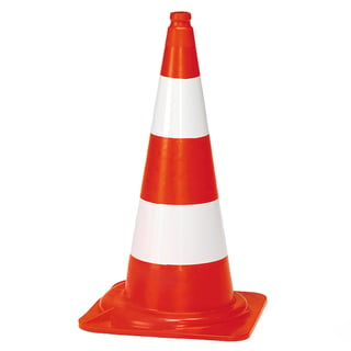 Traffic cone, H 750 mm, red/white