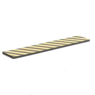 Foam surface protection, straight, 1200x250x25 mm, black and yellow