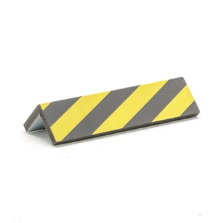 Foam surface protection, corner, 500x125x125x25 mm, black and yellow