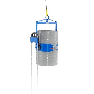 Drum lift with geared rotation