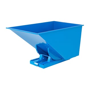 Kontener wywrotka AZURE, samowyładowczy, 1700x1215x1045 mm, 1100 L, niebieski