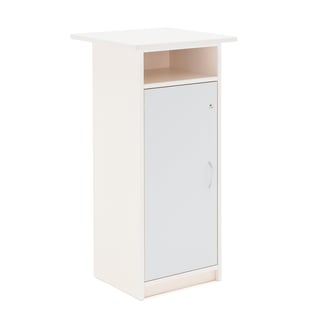 Compact lectern, floor standing, white