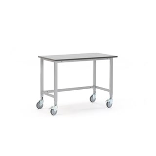 Mobilný dielenský stôl MOTION, manuálne nastaviteľný, 1200x600 mm