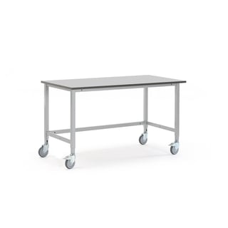 Mobilný dielenský stôl MOTION, manuálne nastaviteľný, 1500x800 mm