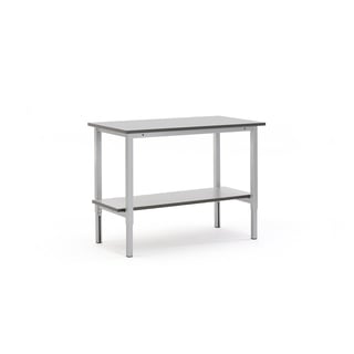 Arbetsbord MOTION, 1200x600mm inkl underhylla, grå
