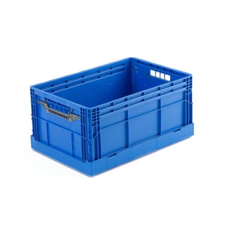 Salokāma plastmasas kaste REID, 600x400x285 mm, zila