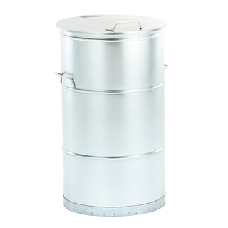 Putzwollbehälter LISTON, Ø 475 x 780 mm, 115 l, verzinkt