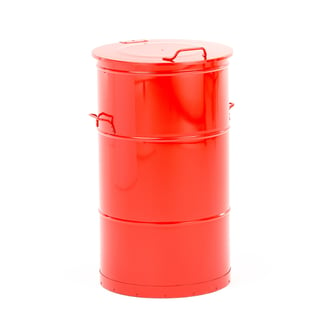 Solvent rag bin LISTON, Ø 475x780 mm, 115 L, red