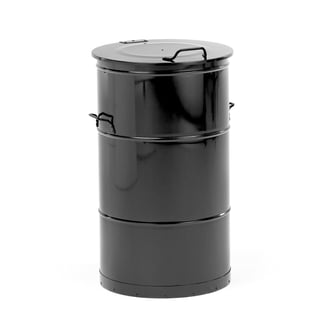 Putzwollbehälter LISTON, Ø 475 x 780 mm, 115 l, schwarz