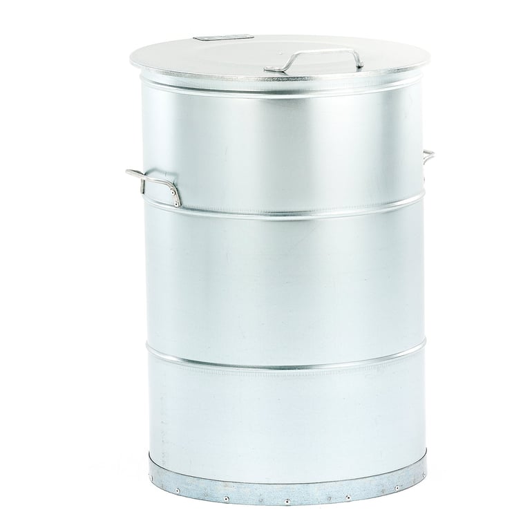 Solvent Rags Container Solvent rag bin LISTON, Ø 550x780 mm, 160 L, galvanised | AJ Products