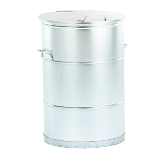 Putzwollbehälter LISTON, Ø 550 x 780 mm, 160 l, verzinkt