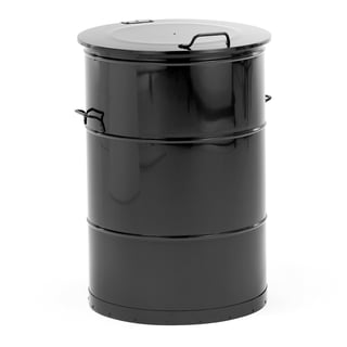 Putzwollbehälter LISTON, Ø 550 x 780 mm, 160 l, schwarz