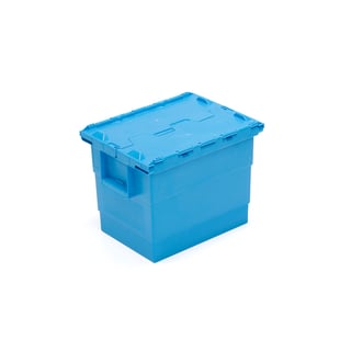 Plastkasse GAYLE, 25 liter, 400x300x300 mm, blå