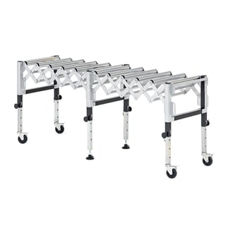 Roller conveyor FLOW, flexible, large, 820-2090x600x670-940 mm
