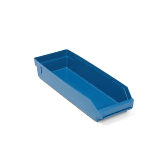 Plastový box na súčiastky REACH, Š 180 x H 500 x V 95 mm, modrý