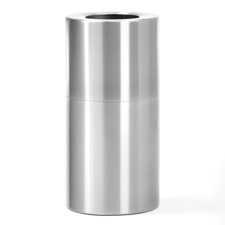 Avfallsbehållare MILFORD i aluminium, 70 liter