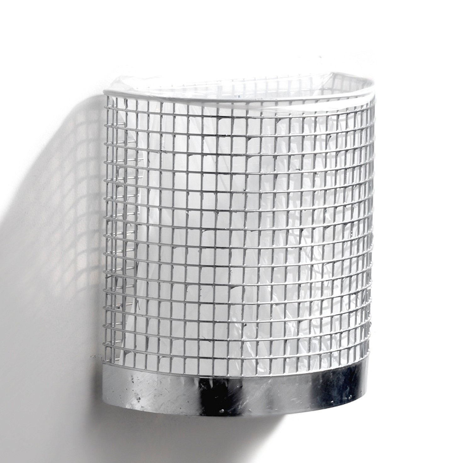 Galvanised wallmounted litter bin JACOB, 430x405x235 mm, 25 L AJ Products