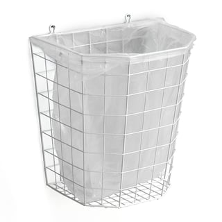 Wire waste paper basket, 330x320x245 mm, white