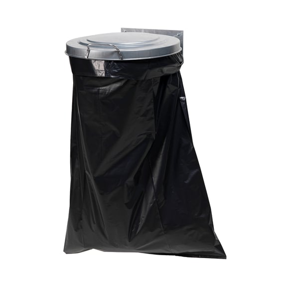 Wall mounted refuse bag holder, for 125-160 L bags, Ø 465 mm | AJ Products