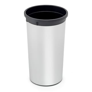 Round waste bin EASTON, Ø 380x730 mm, 50 L, silver