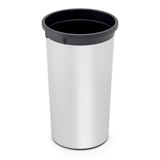 Round waste bin EASTON, Ø 380x730 mm, 50 L, silver