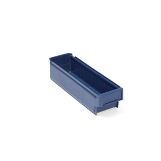 Plastmasas kaste preču izvietošanai DETAIL, vieta 3 dalītājiem, 400x115x100 mm, zila