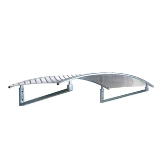 Wall-mounted outdoor smoking shelter SPRINT, 1000x2620 mm
