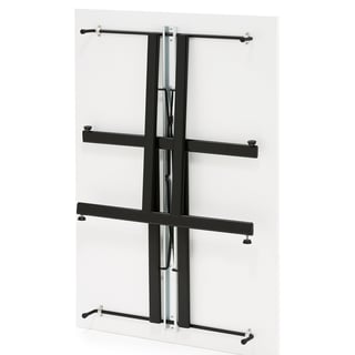Konferencebord EMILY, sammenklappeligt, 1200x800 mm, hvid, sort